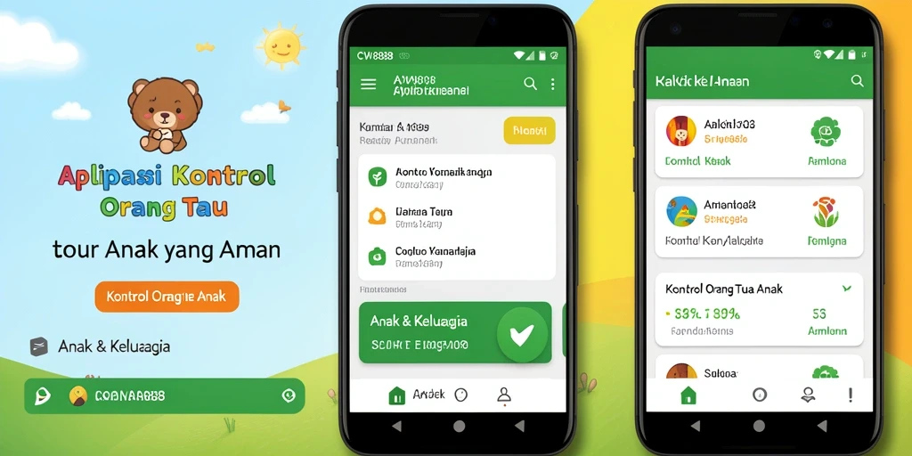 Tampilan antarmuka CW8888 yang mudah digunakan untuk pengawasan anak.