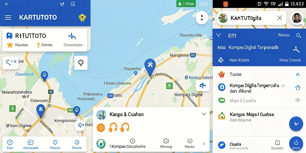 Antarmuka KARTUTOTO yang sederhana dan fungsional untuk navigasi.